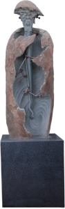 Sacred RitualCreated and designed by Yuemin JiangCarved on a piece of natural block Granite
